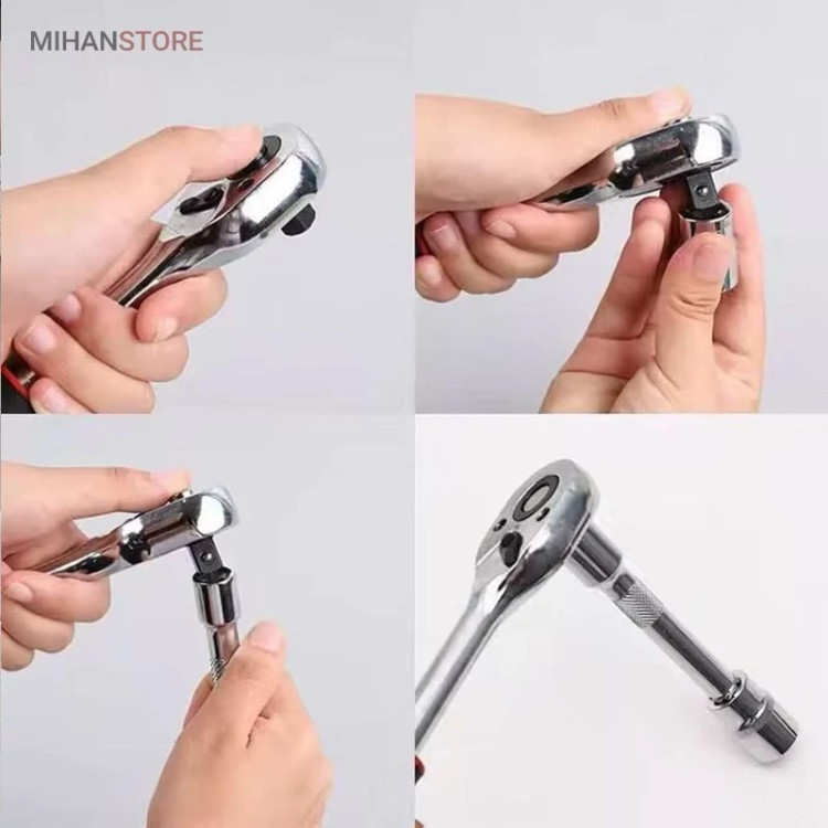 جعبه 46 پارچه آچار و سری بکس و پیچ گوشتی