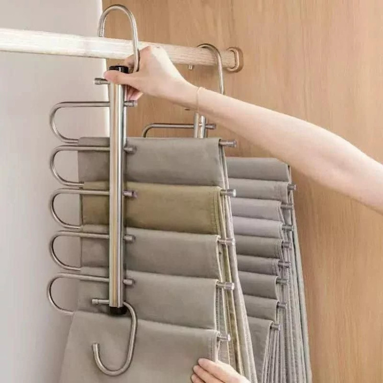 رخت آویز 5 طبقه رگالی مدل تمام استیل