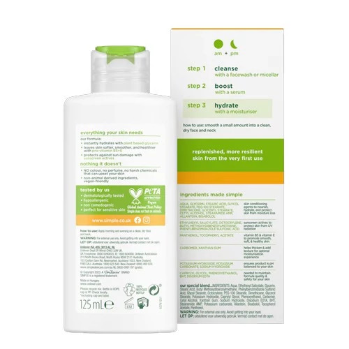 کرم مرطوب کننده و محافظ سیمپل لایت حاوی SPF15 حجم 125 میل