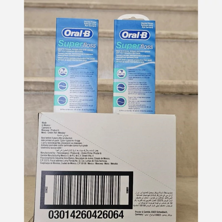 نخ دندان ارتودنسی اورال بی oral b مدل super floss